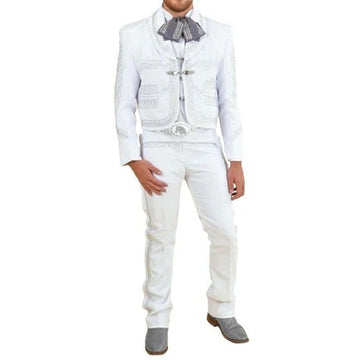 Traje de Charro de Lujo con Fino Bordado para Hombre Color Mostaza WD-944 main image 1