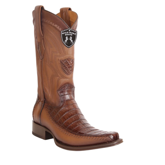 Wild West Botas de Cocodrilo Faded Brown Horma Versace