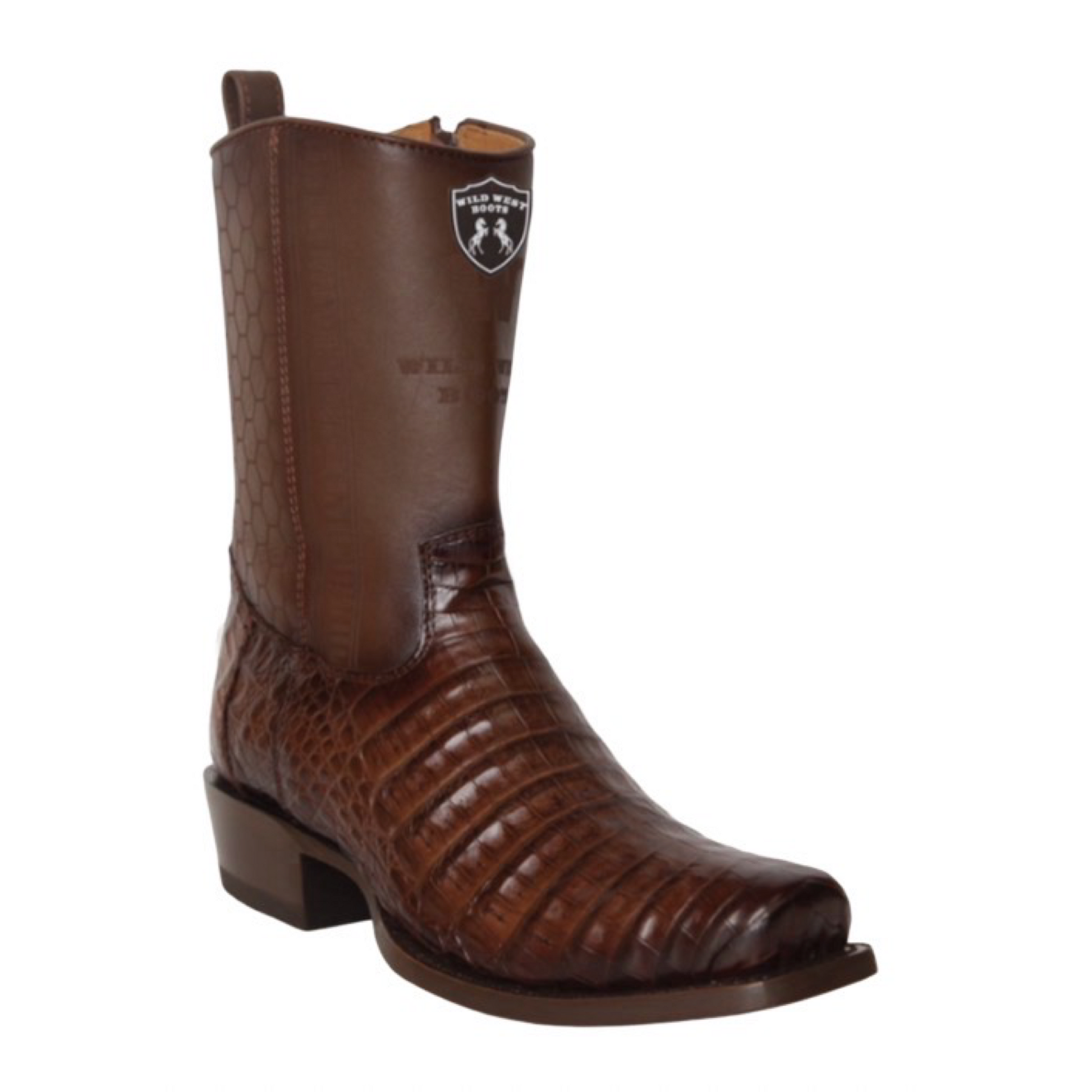 Botas Wild West de cocodrilo porto brown con horma Dubai