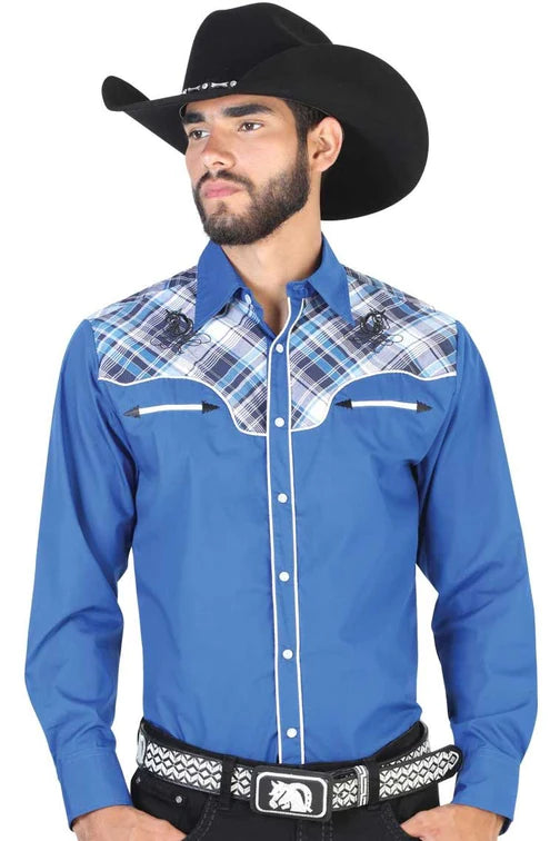 Camisa Vaquera Bordada El Señor de los Cielos