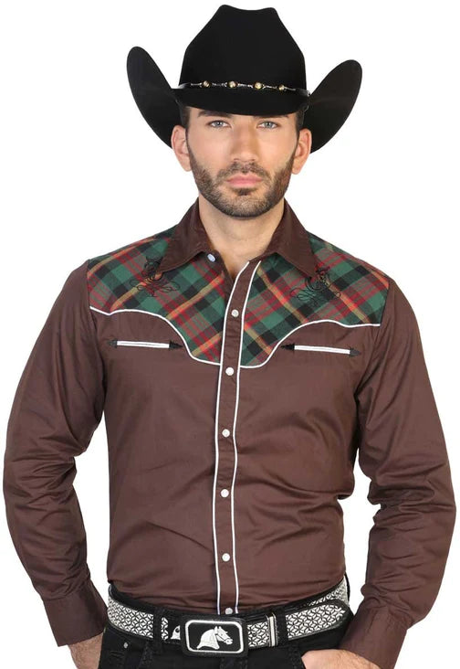 Camisa Vaquera Bordada El Señor de los Cielos