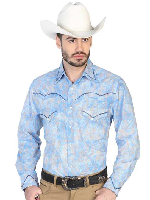 Camisa Vaquera Bordada El Señor de los Cielos