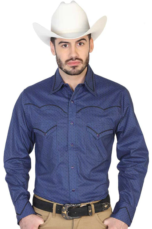 Camisa Vaquera Bordada El Señor de los Cielos