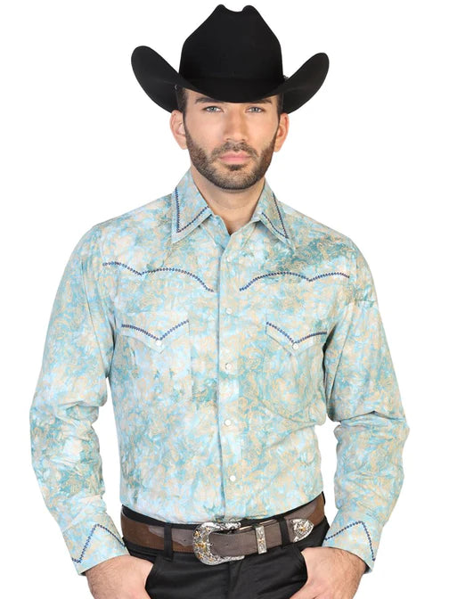 Camisa Vaquera Bordada El Señor de los Cielos