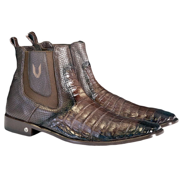 Vestigium Genuine Caiman Belly Chelsea Boots