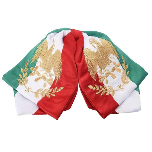 Moño Charro White Diamond color bandera de México – moño patriótico para traje charro