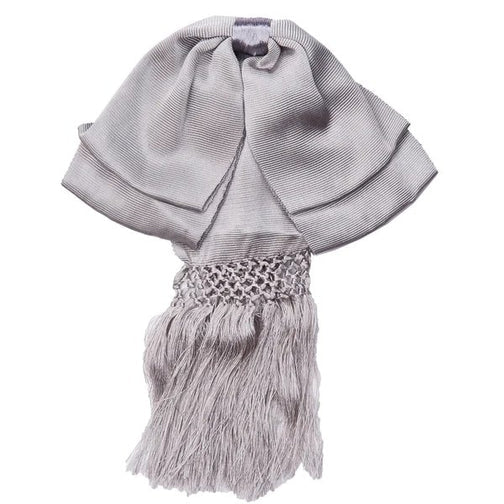 Moño Charro corbatín color gris claro tradicional