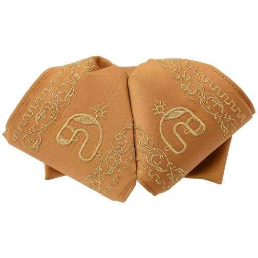 Moño Charro White Diamond color oro con herradura – accesorio elegante de charrería mexicana